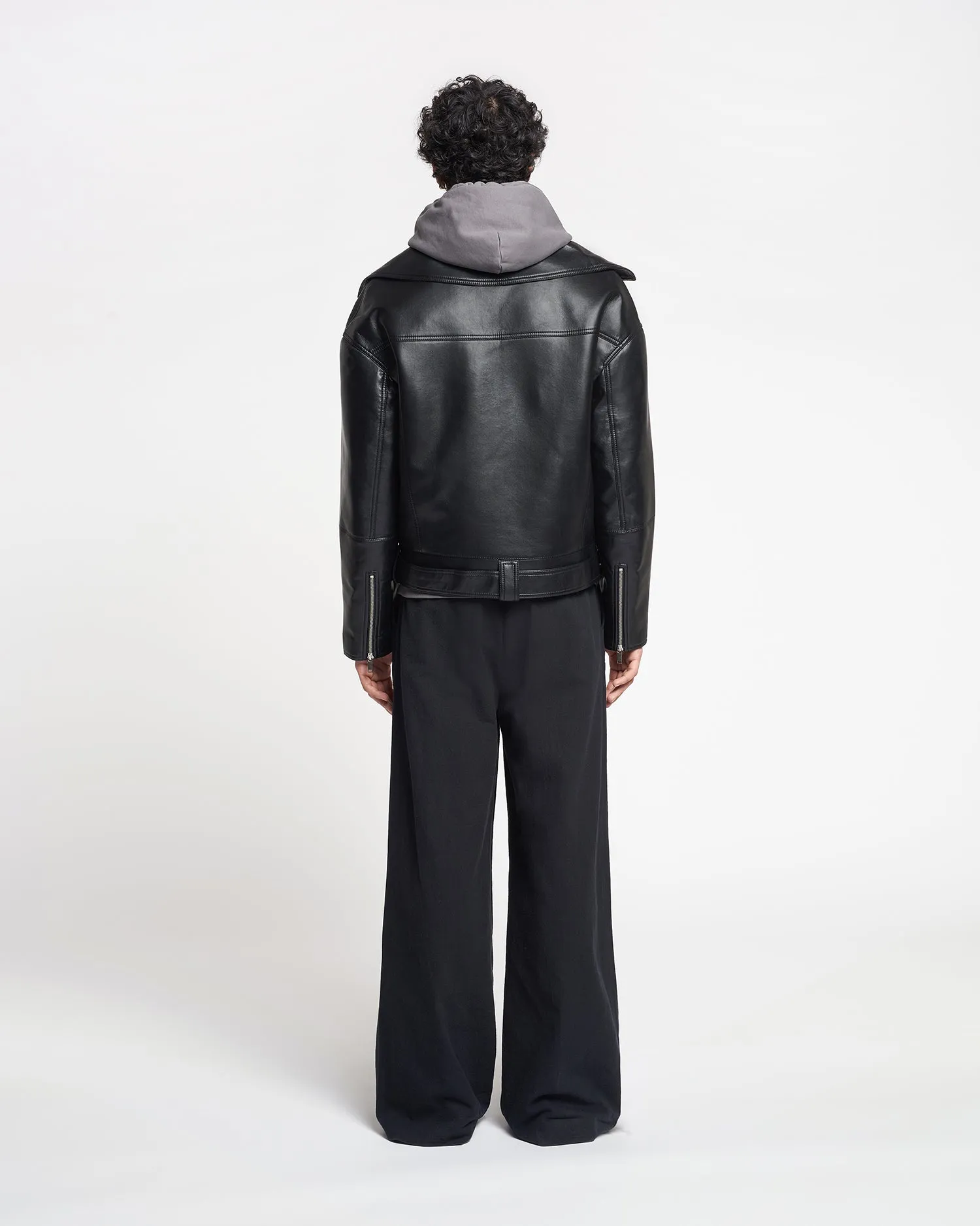 Berti - Regenerated Leather Jacket - Black Circumstance