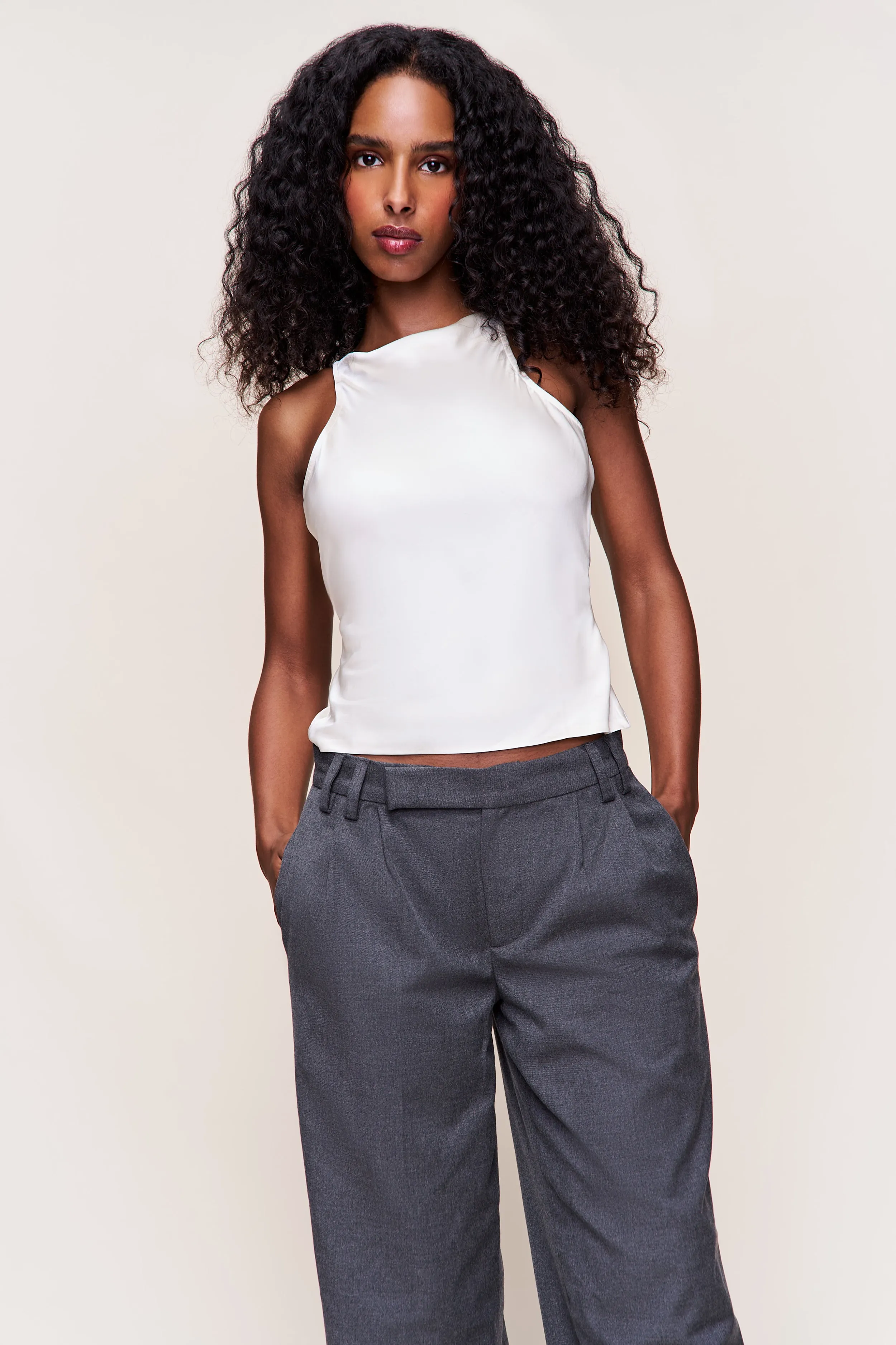 Regine Cowl Neck Top Low Bulk Material