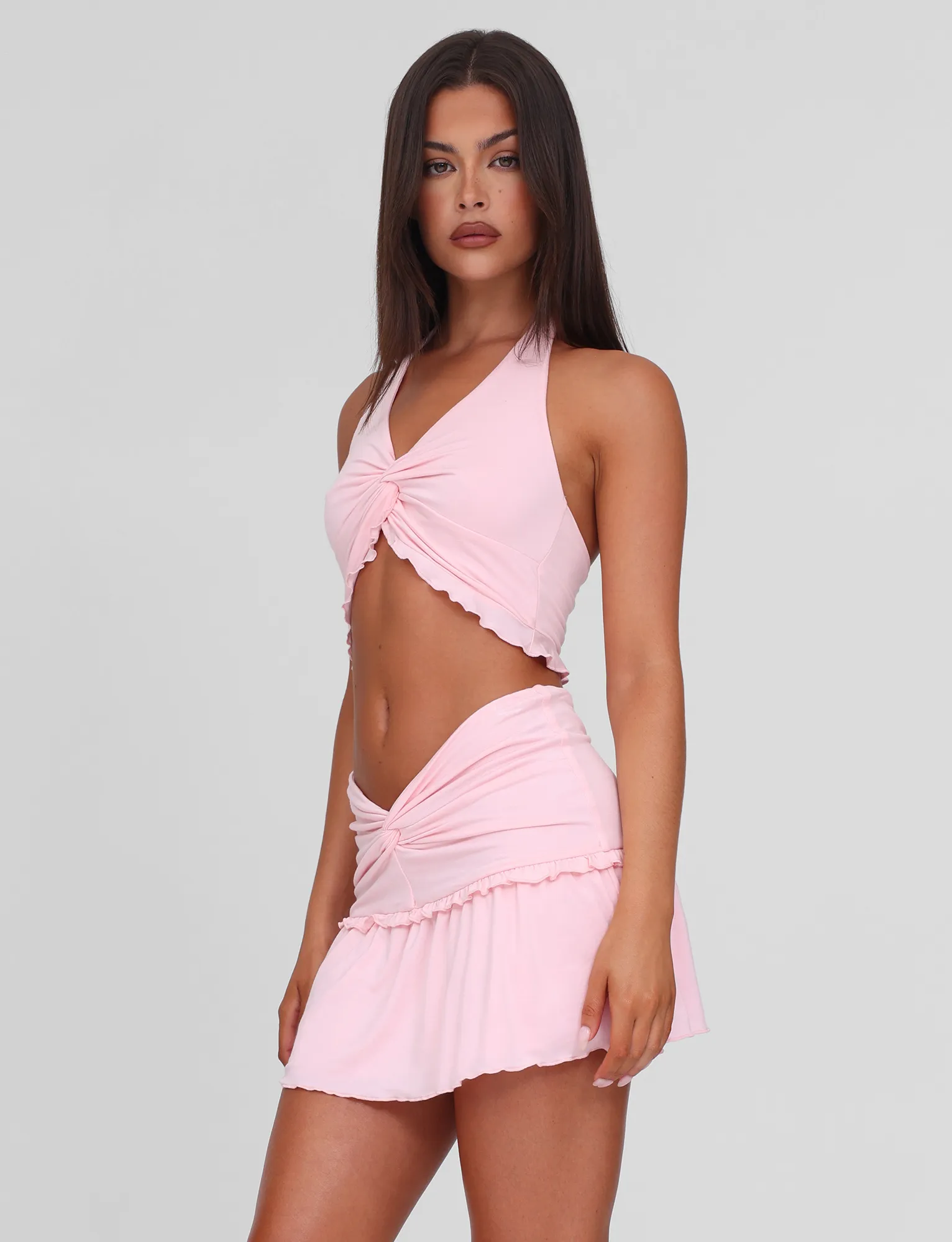 KATYA HALTER TOP - PALE PINK DurableZipper