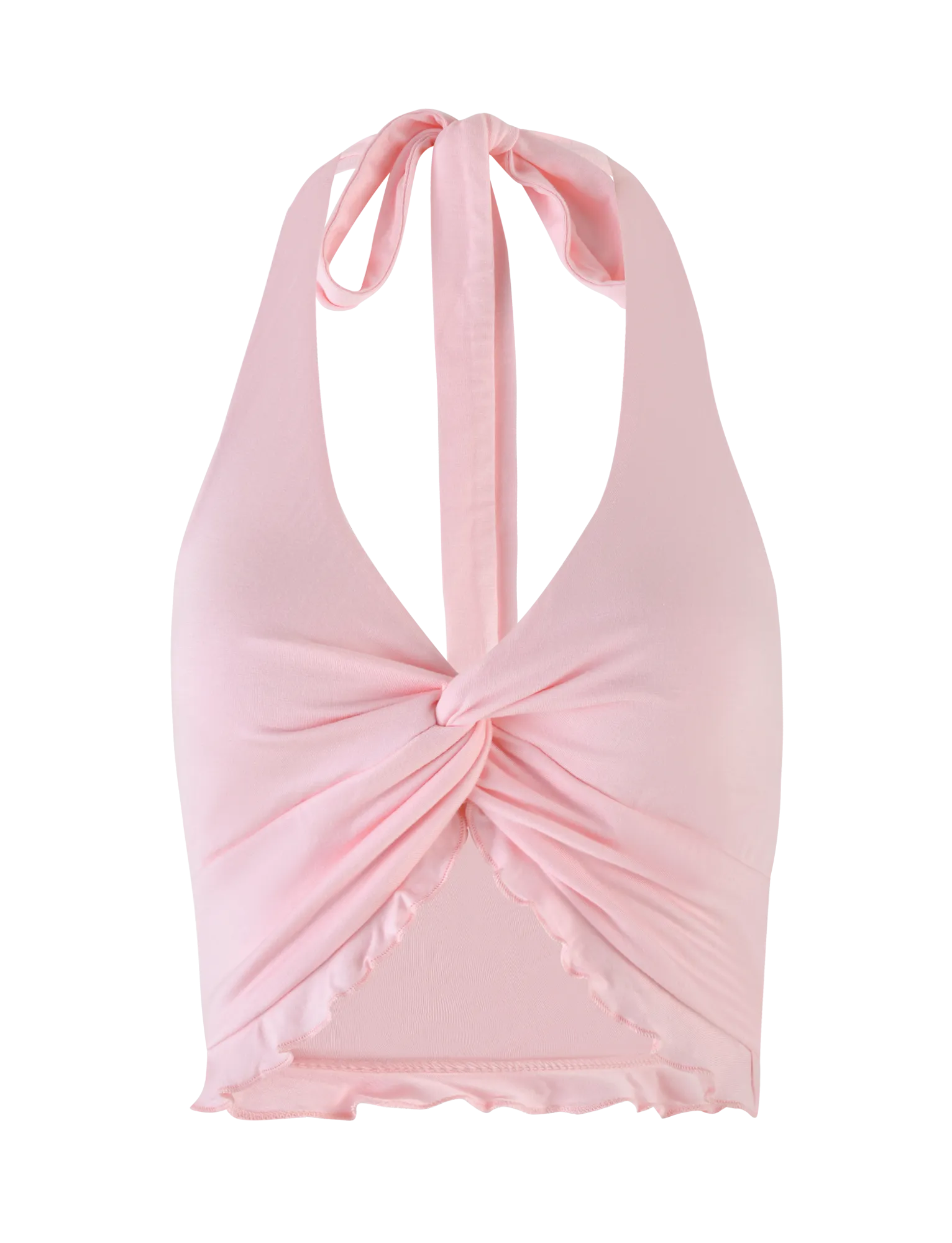 DualLayer Weave KATYA HALTER TOP - PALE PINK