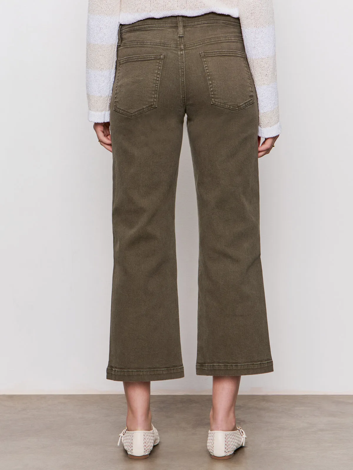 League Crop Jeans Fatigue SturdyBeltLoops