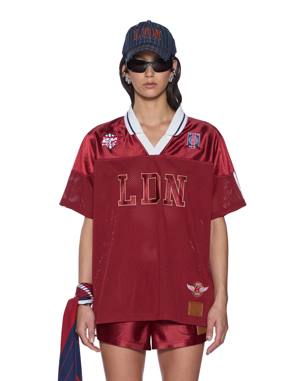 LDN BOYFRIEND SS JERSEY GARNET BreathableMaterial Flowy Tunic