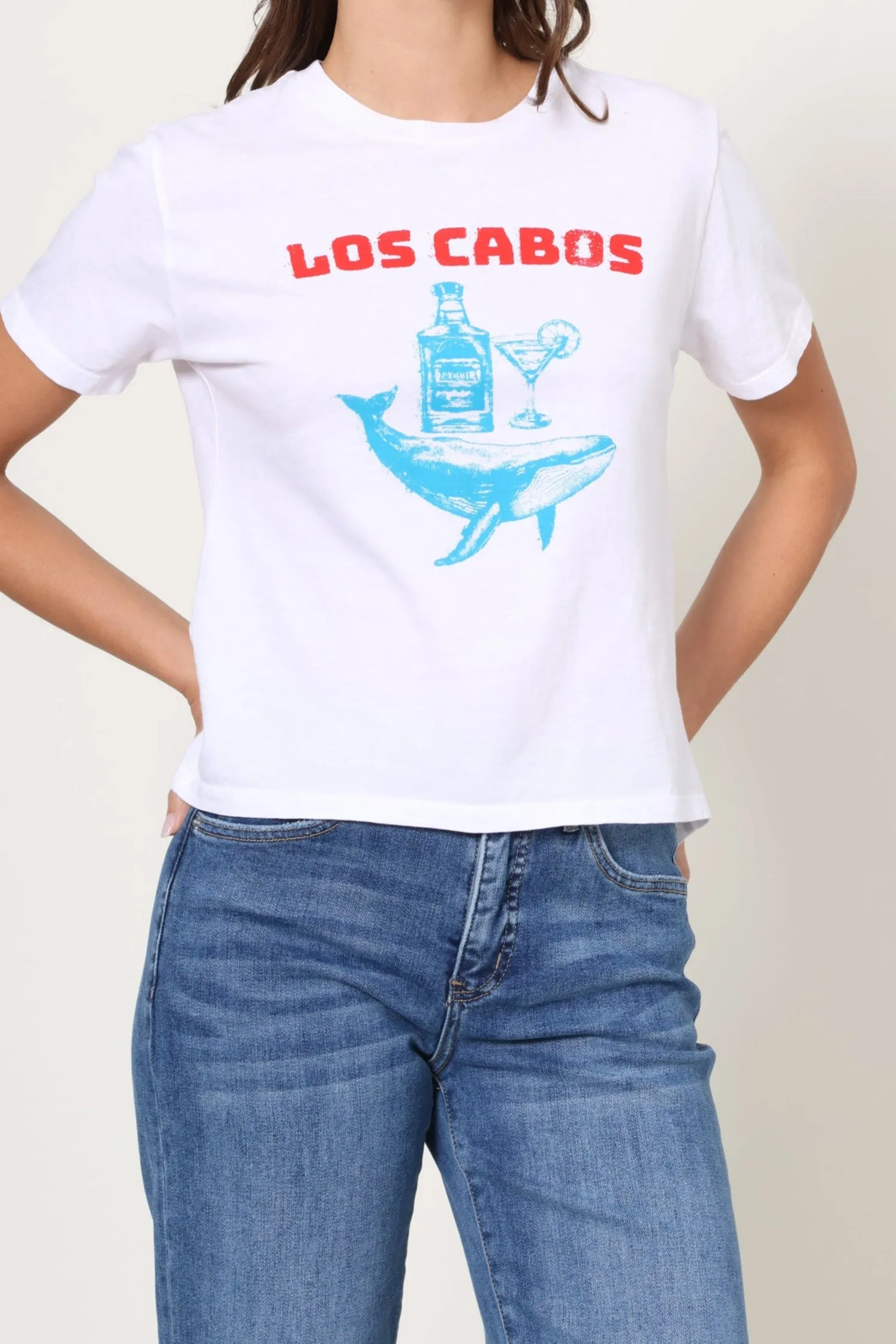 Los Cabos Everyday Tee Glow In The Dark Accent Trim Layered Collar Structure