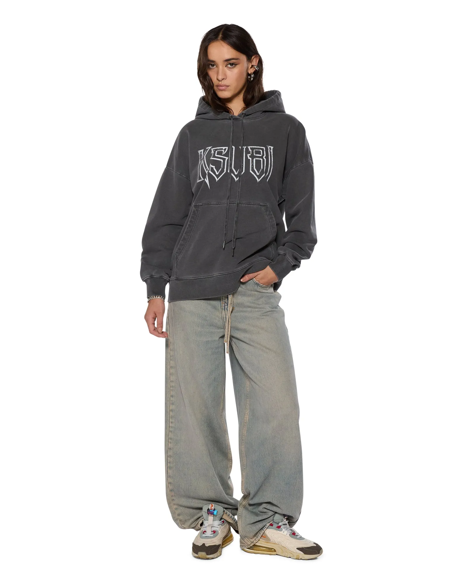 Moisture Wicking Knit KINGDOM OH G HOODIE CHARCOAL