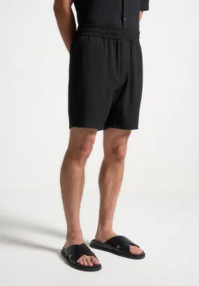 Seersucker Shorts - Black Vintage Shirt