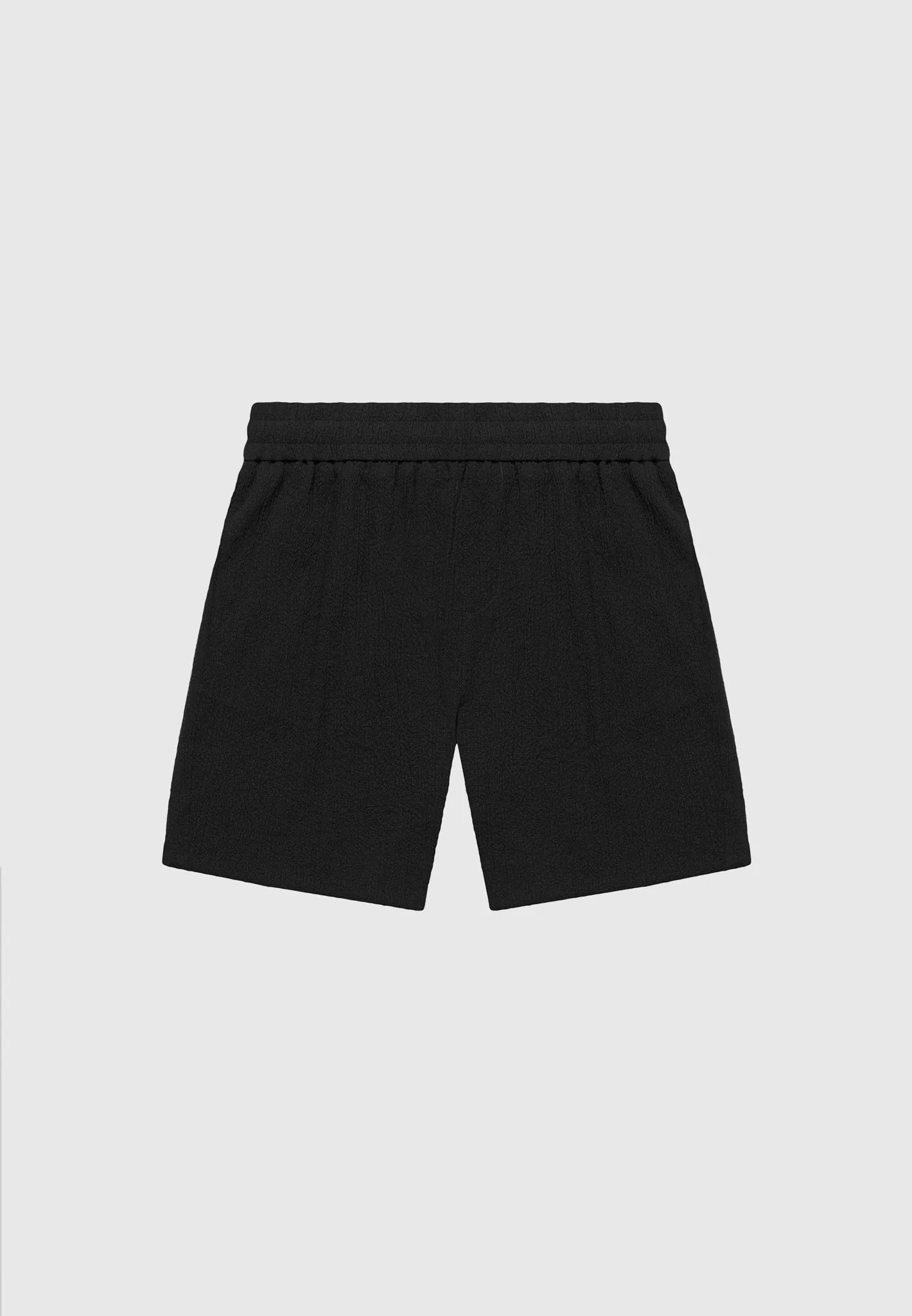 Seersucker Shorts - Black Cozy Wear