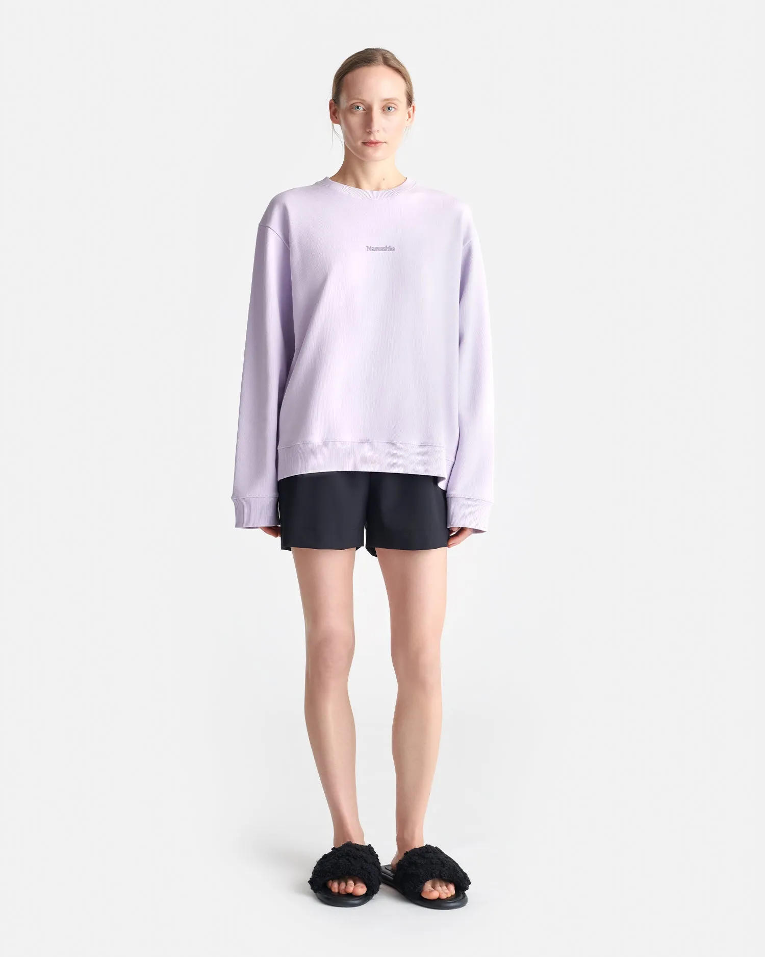 Remy - Printed Cotton-Fleece Sweatshirt - Lilac/Black/Books Reflective Safety Accents