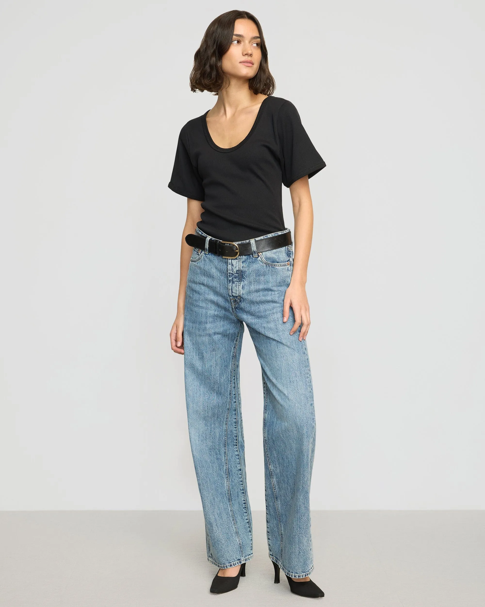 Anti Bacterial Layer Renee Sculpted Scoop-Neck Tee