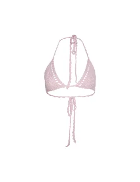 Festival wear CORA BIKINI TOP - PINK : BABY PINK
