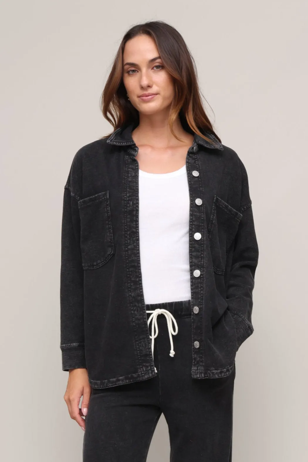 All Day Knit Denim Jacket Comfortable Outfit Athlete Fit High Quality