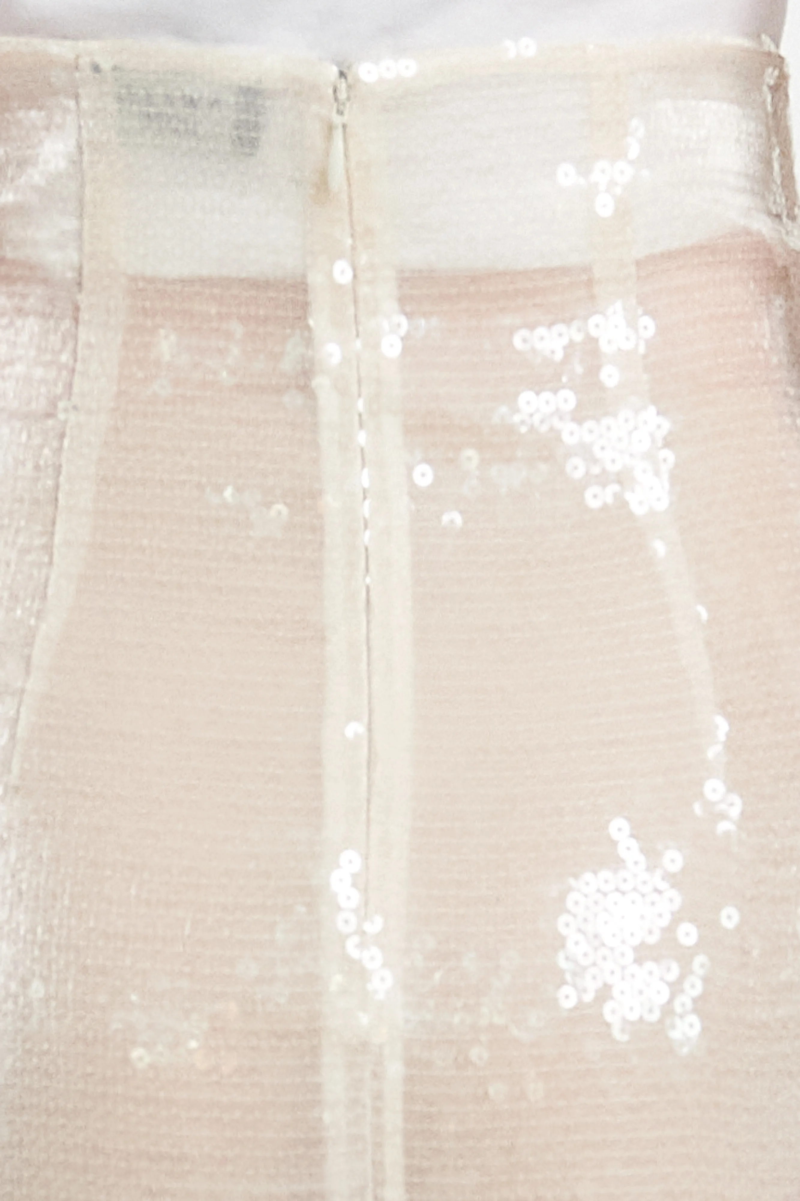 Design Detail Sequined Skirt Ivory