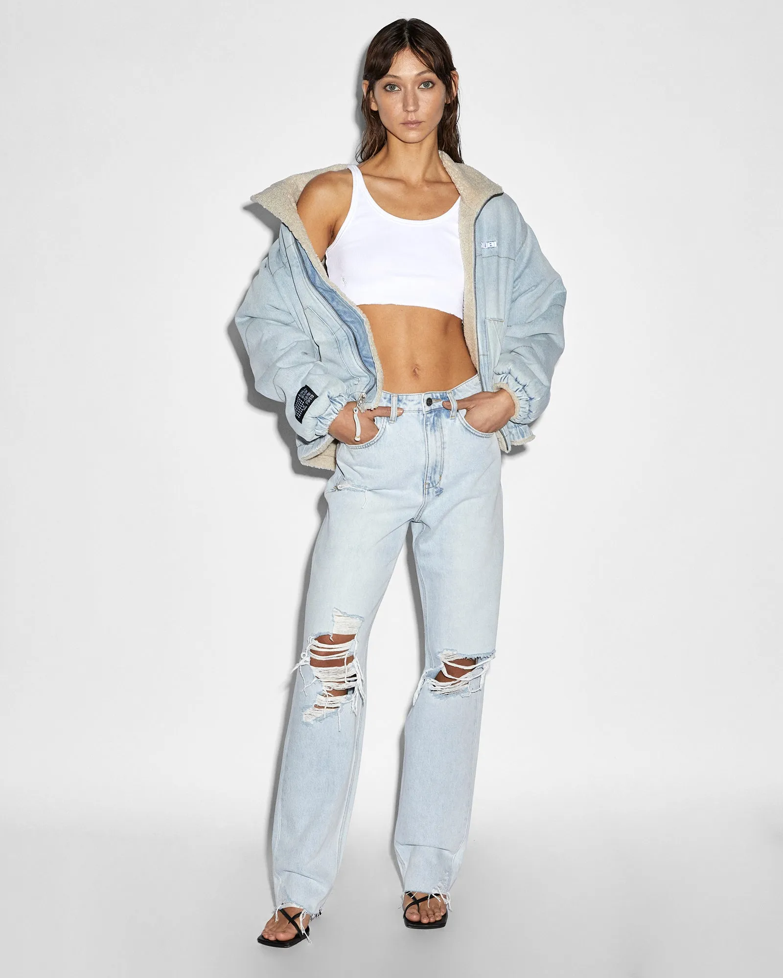 REVERSIBLE PUFFER JACKET DRIFT / TAN Observe colorful