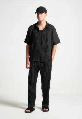 Reflective Detailing Pascal - Pleated Shirt - Black