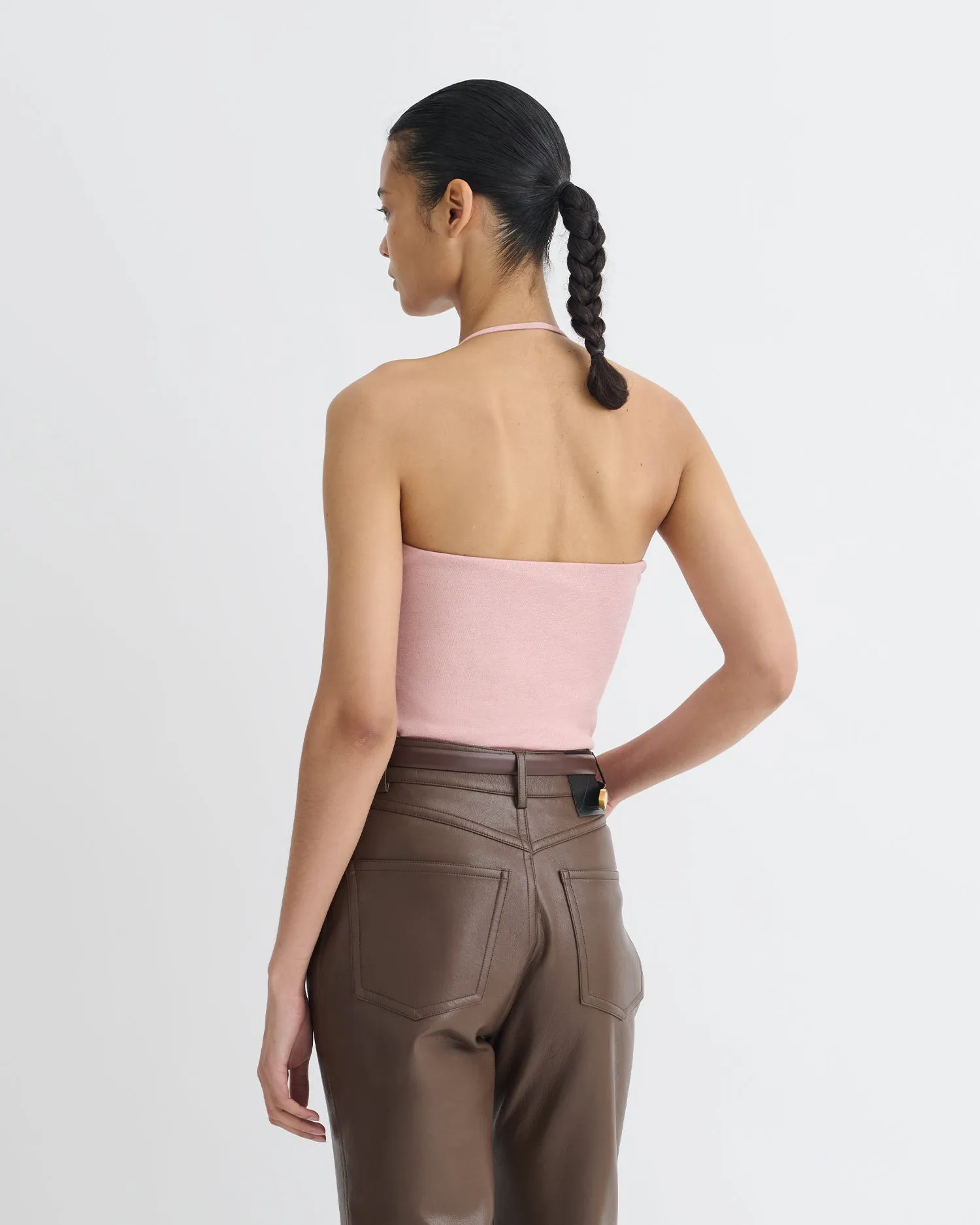 Quick Dry Blend Rissa - Halter Neck Mesh Jersey Top - Pink