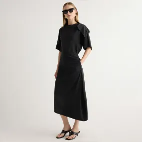 Rita Asymmetric-Hem Shirred Skirt Modern Cut Heritage Brand