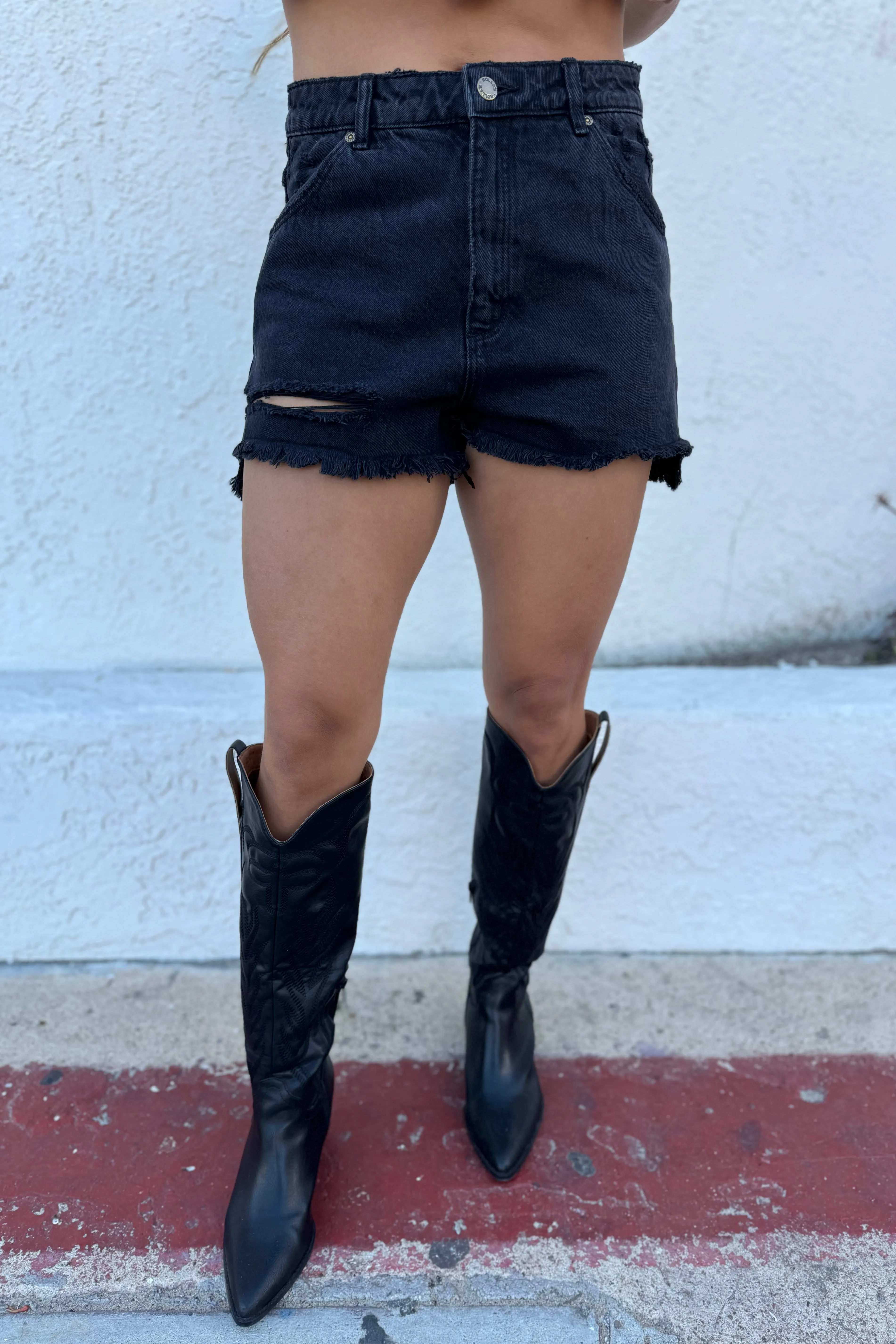 TemperatureRegulating Stretchy Top Rollas Dusters Short - Black