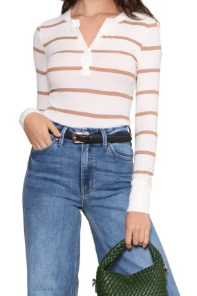 Scarlett Rib Henley RibbedCuff