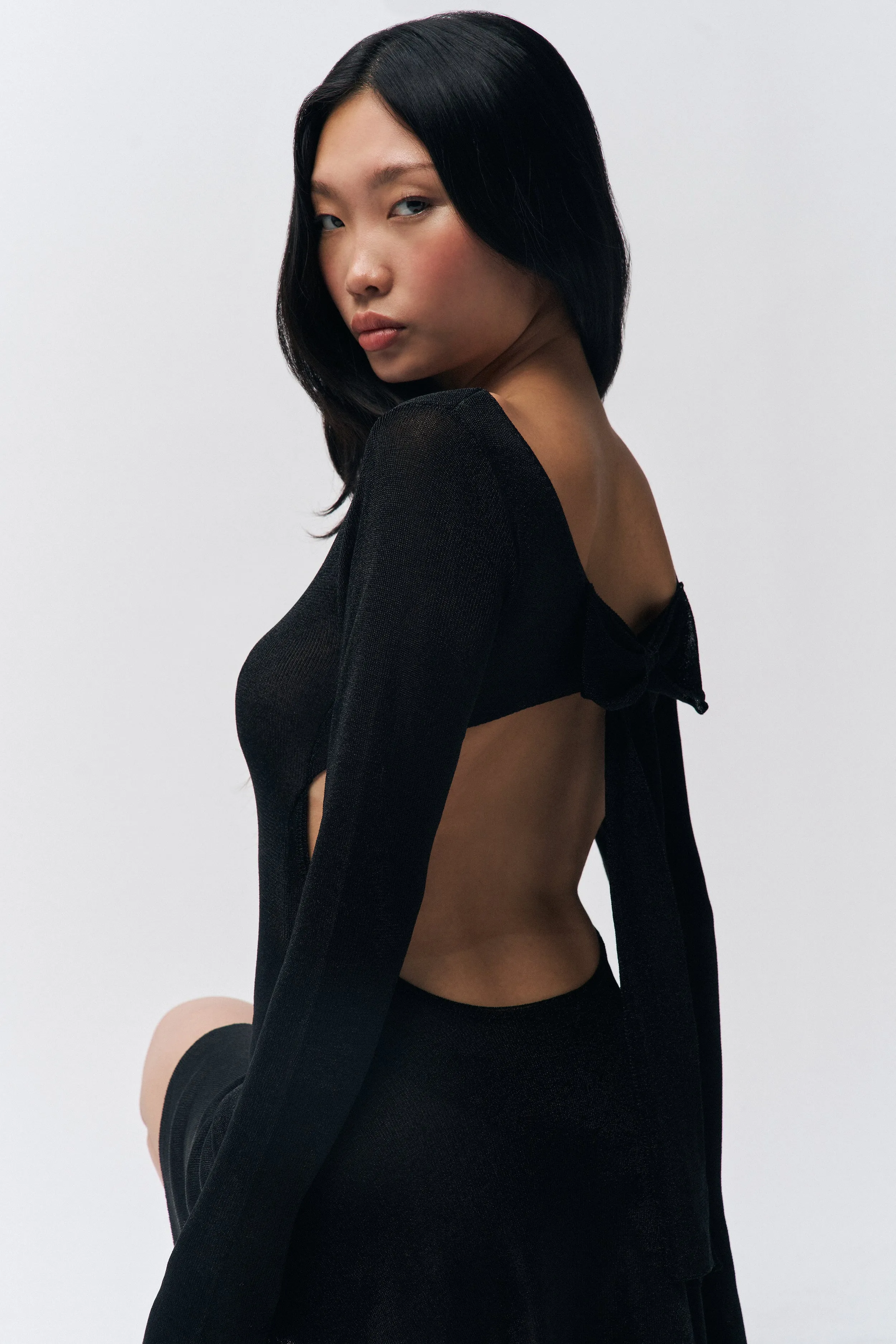 Rose Dress Water-Repellent-Finish Puff-Sleeve