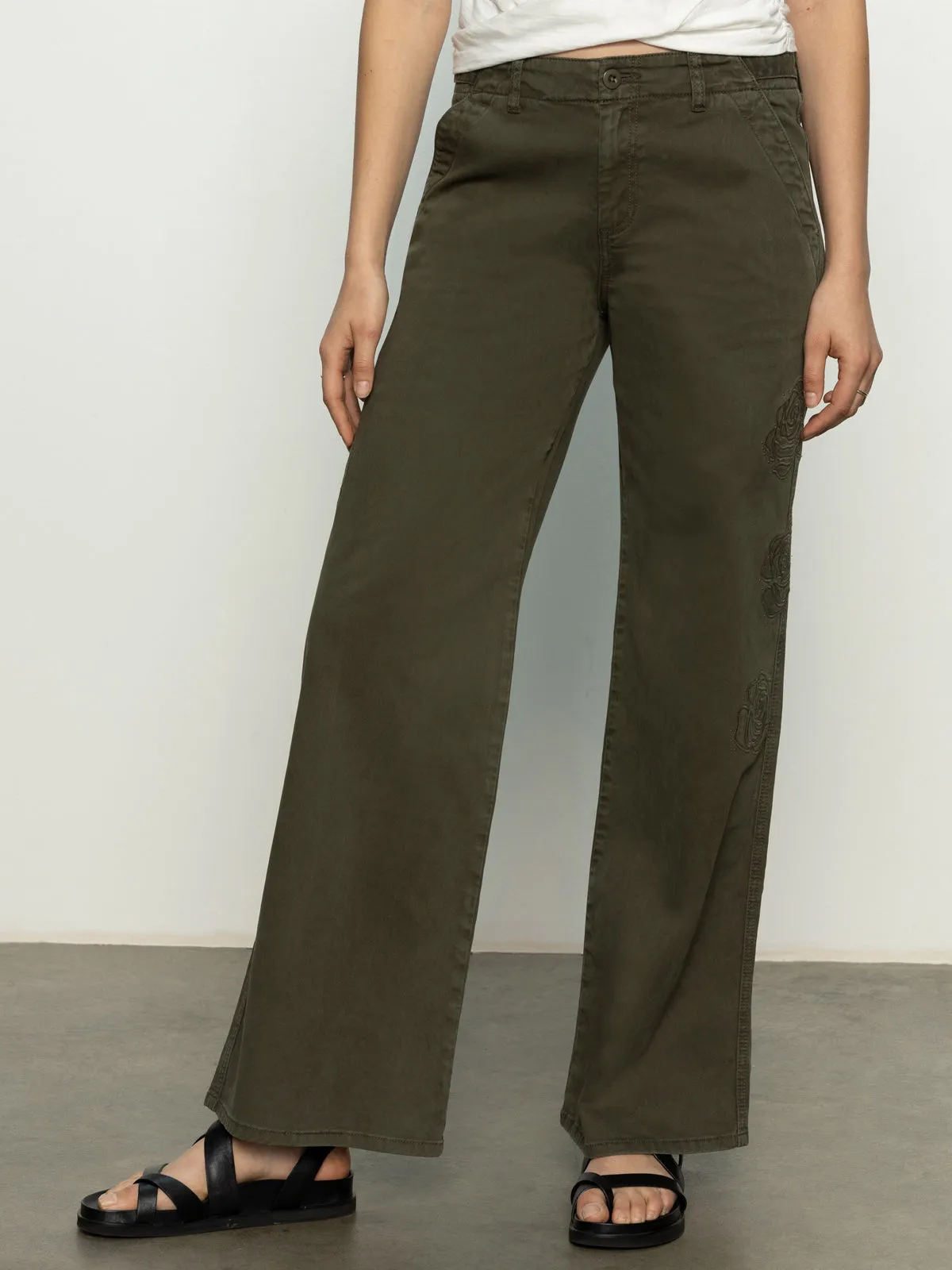 Rosette Army High Rise Pant Kalamata Functional Look Lightweight Design