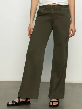 Recycled fibers Rosette Army High Rise Pant Kalamata