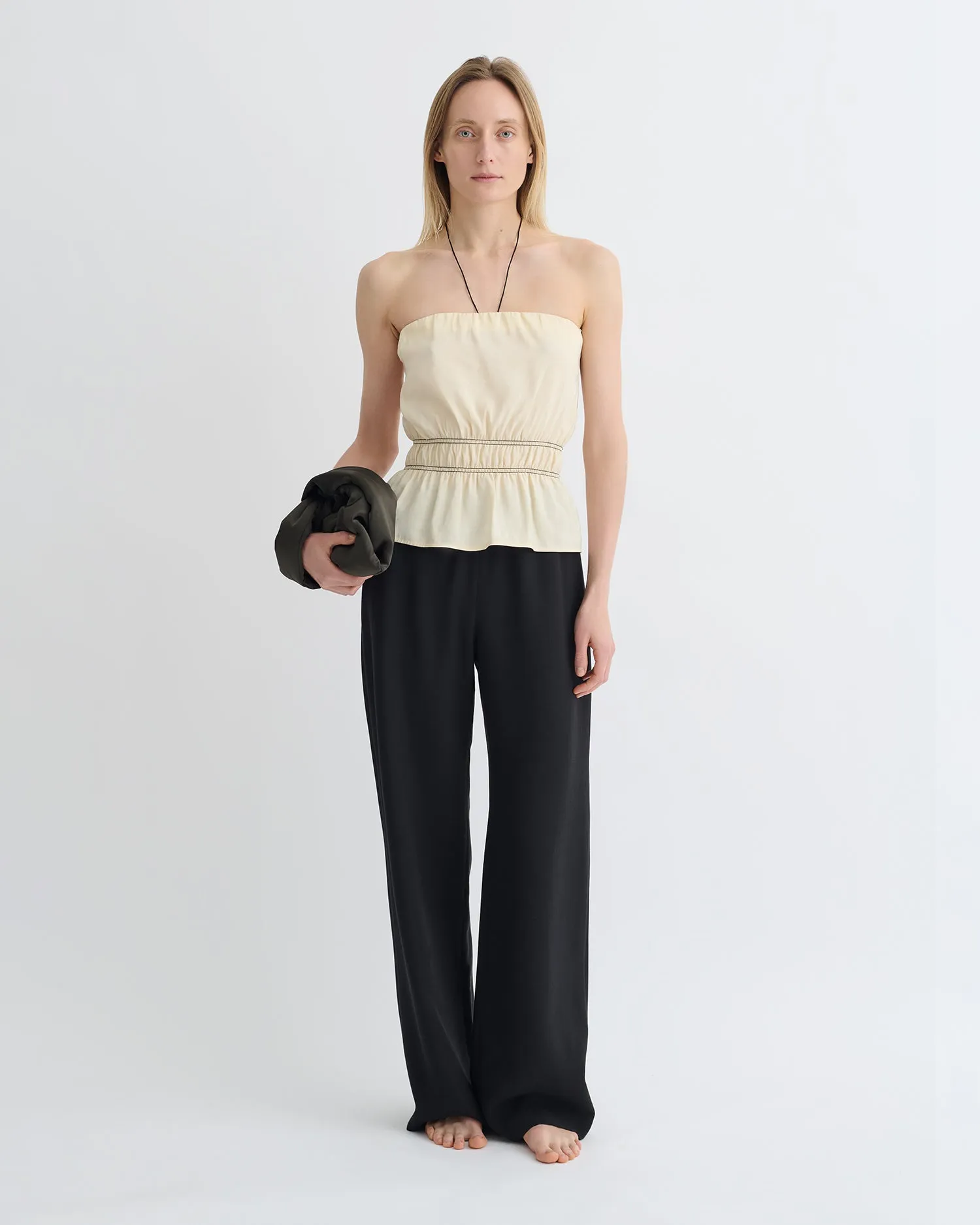 Sport Hoodie Rosey - Glass Poplin Bandeau Top - Oat