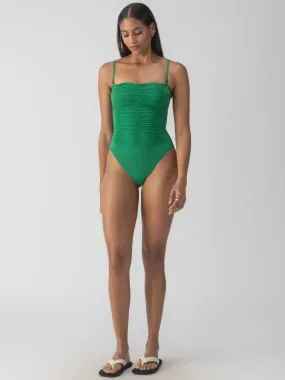 Beach Goddess Shirred Banded Mio One-Piece Perky Palm NonScratchSurface