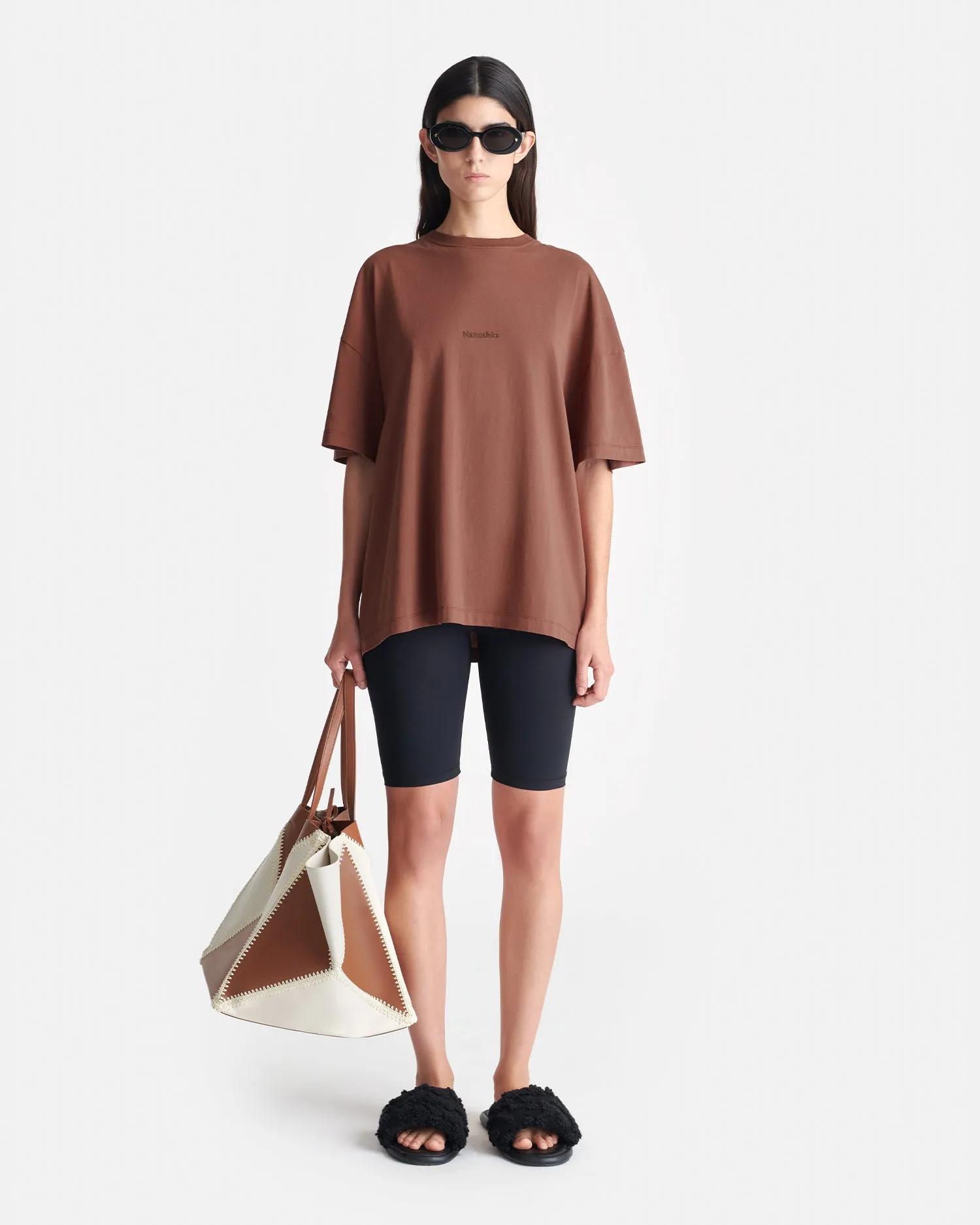 Wren - Printed Cotton-Jersey T-Shirt - Rust/Poppyseed Cake FadeResistant Dye