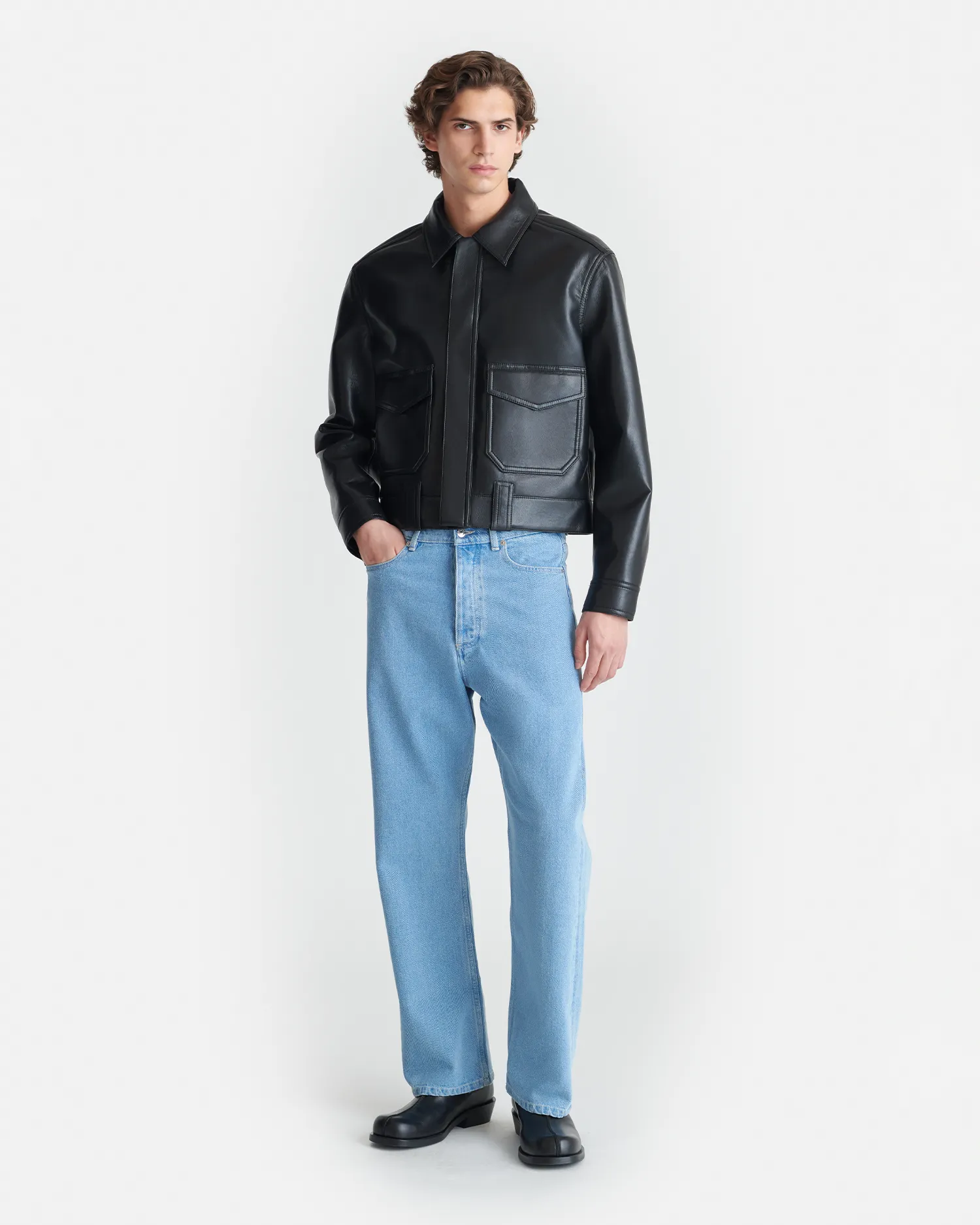 Ruben - Regenerated Leather Jacket - Black All - Purpose Casual