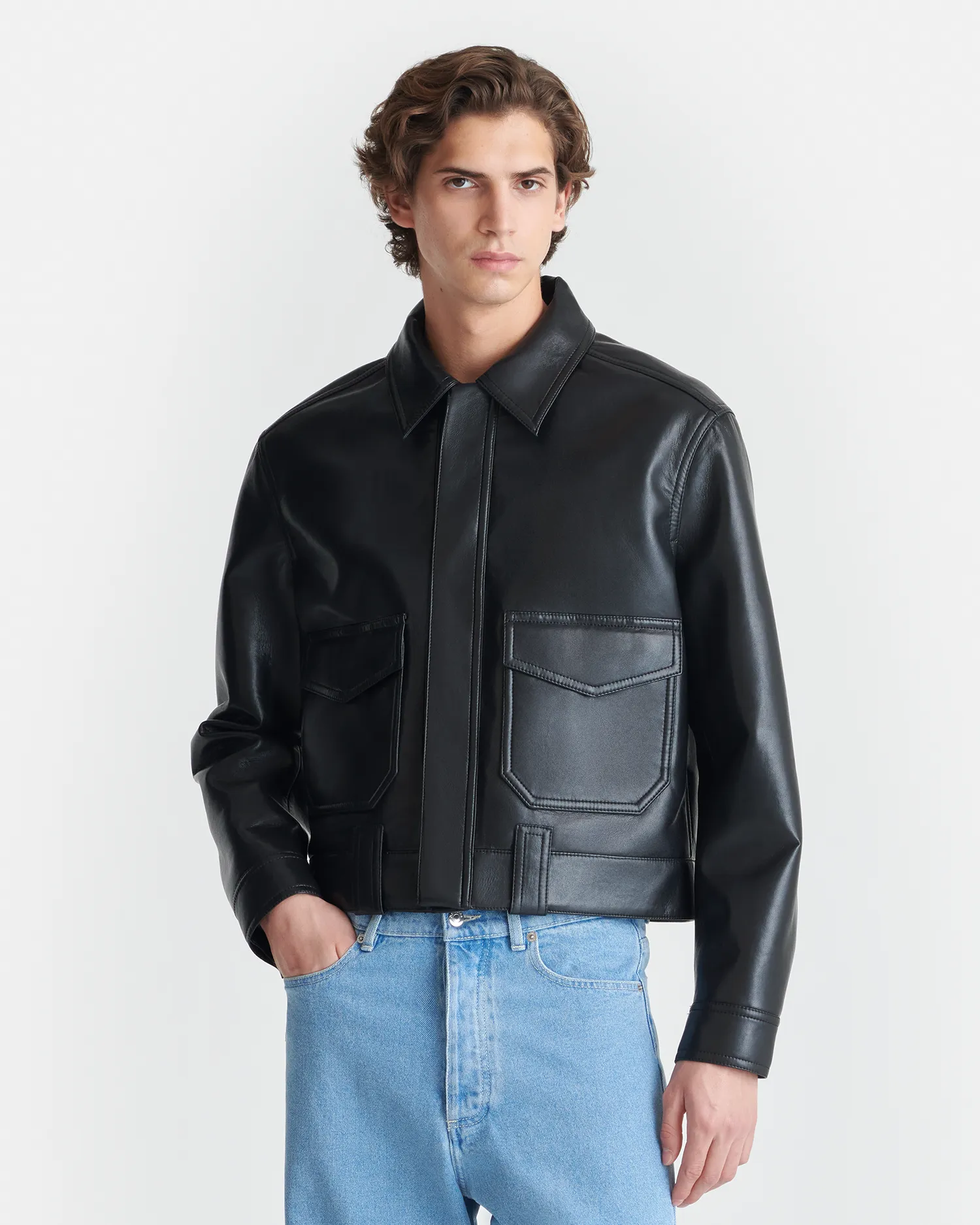 Transparency Soft Lining Ruben - Regenerated Leather Jacket - Black
