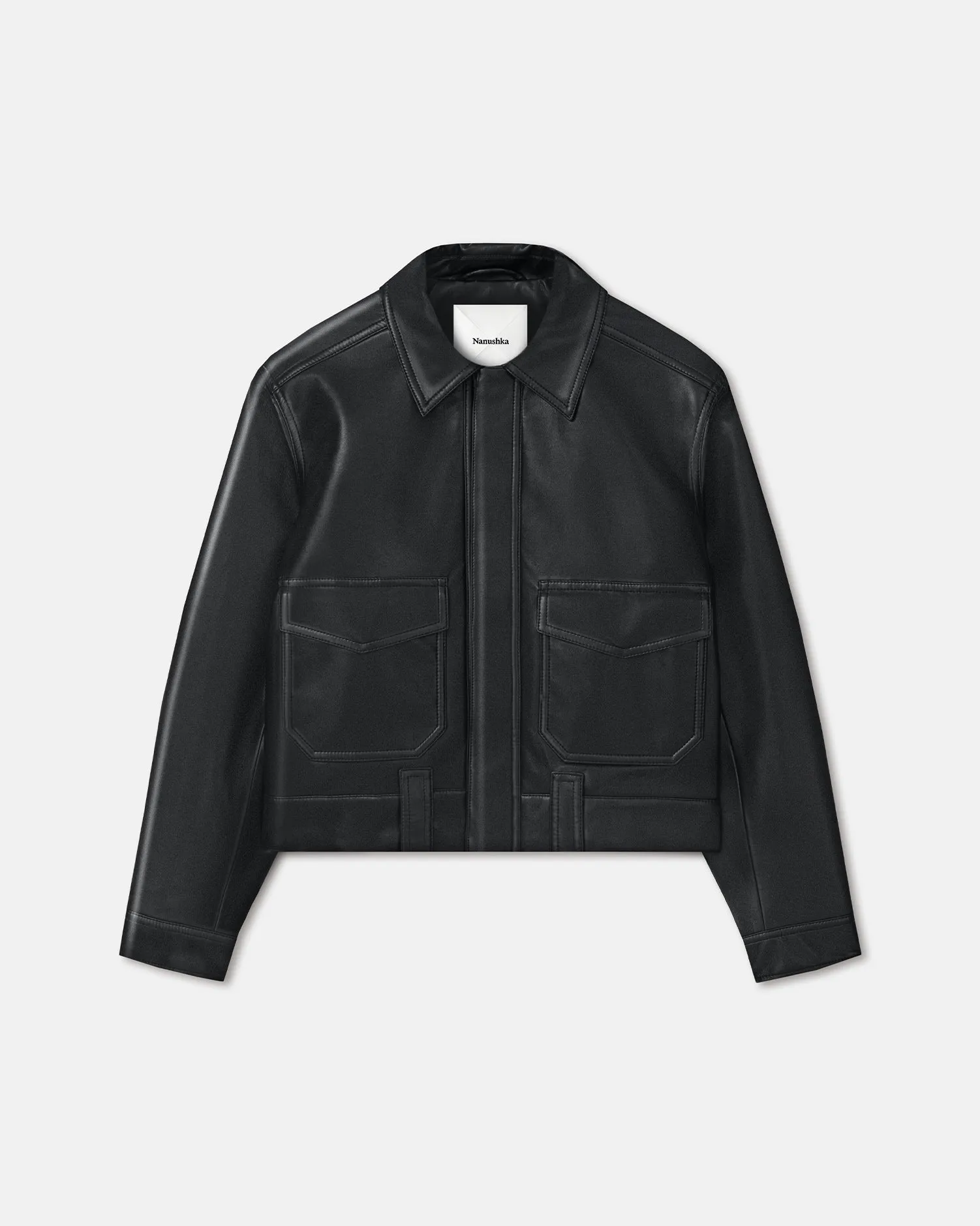 delight Tall Ruben - Regenerated Leather Jacket - Black