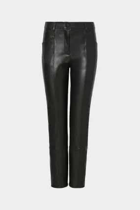 Seamless construction Ribbed collar Rue Vegan Leather Pants
