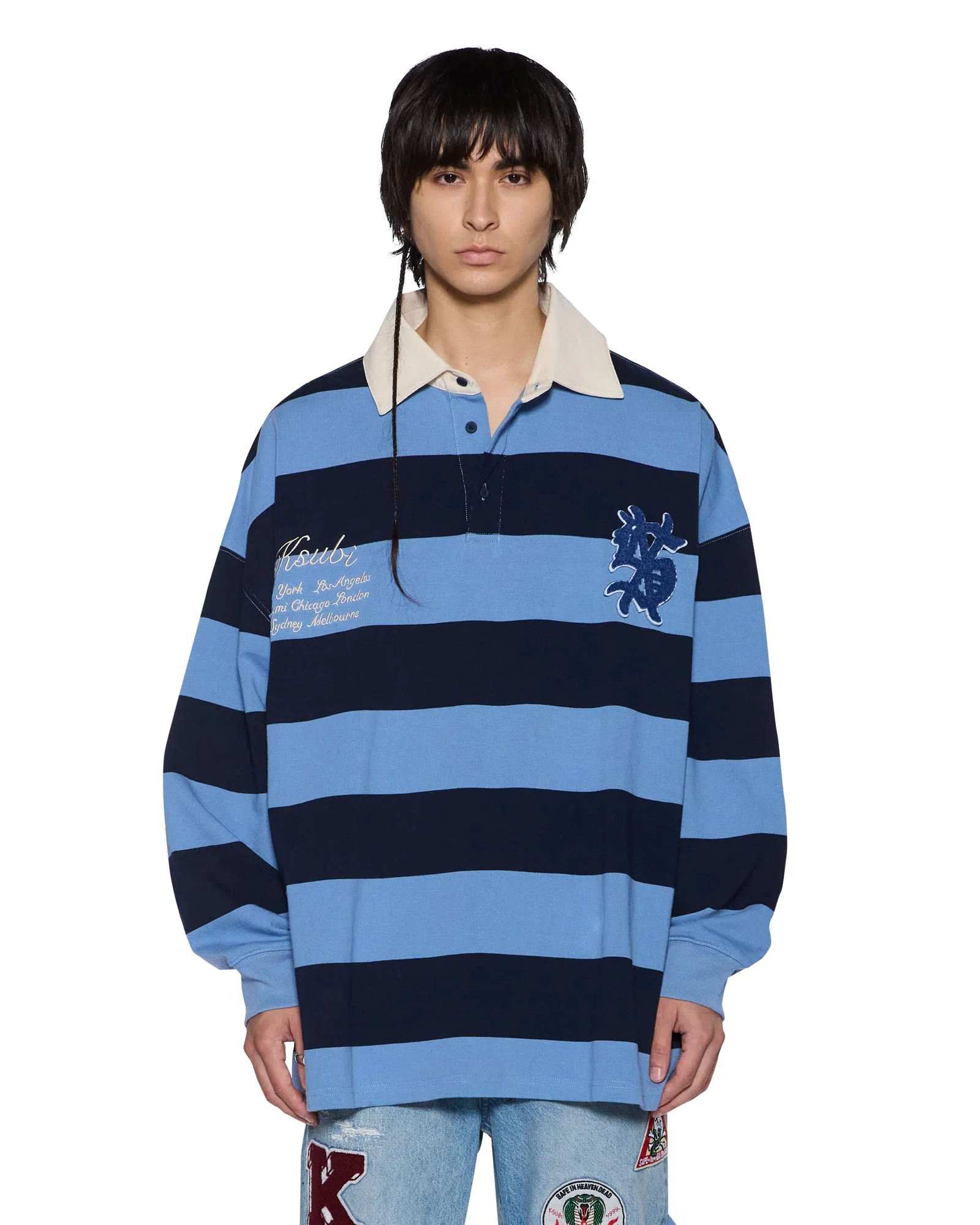 BreathableMeshPanels RUGGED RUGBY JERSEY FADED ICE