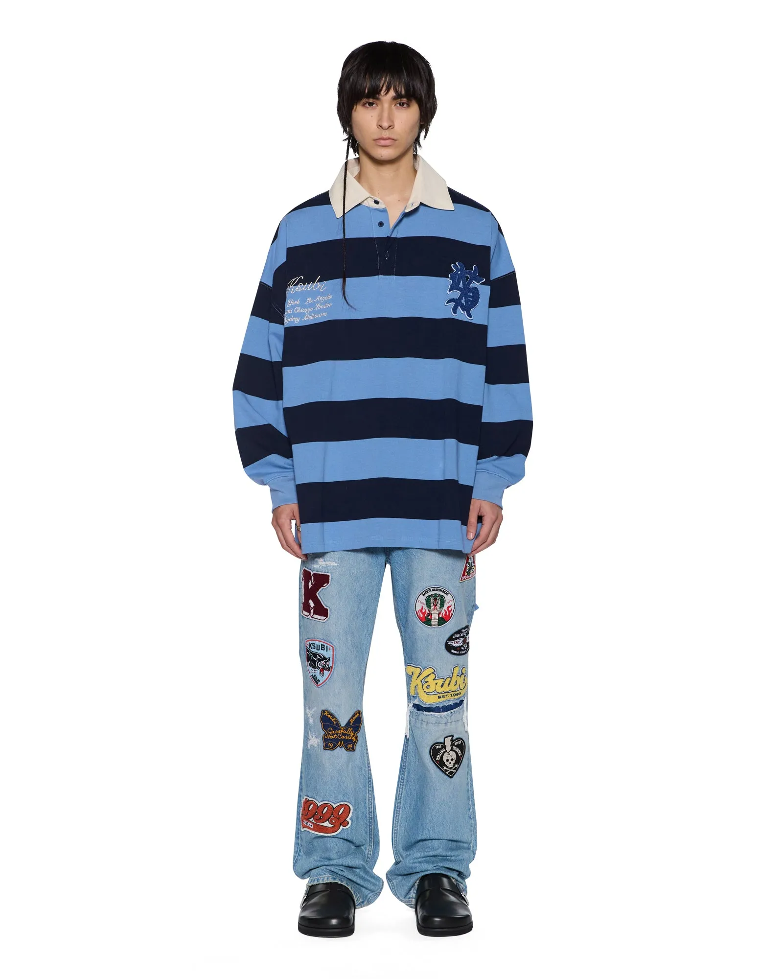 Minimalist Aesthetic RUGGED RUGBY JERSEY FADED ICE