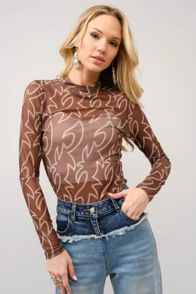 Breathable Microfiber Sporty Style Saddle Stitch Mesh Top