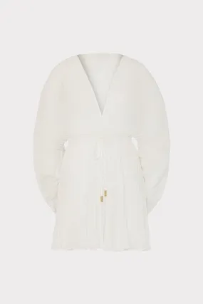 Cutout Design Solid Chiffon Tie Cover-Up