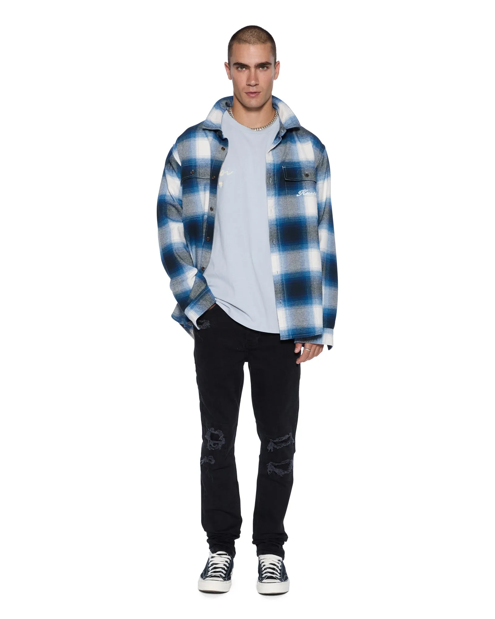 SALUD BIGGIE SS TEE BLUE MIST Street Comfort Style Classic Layer Wear