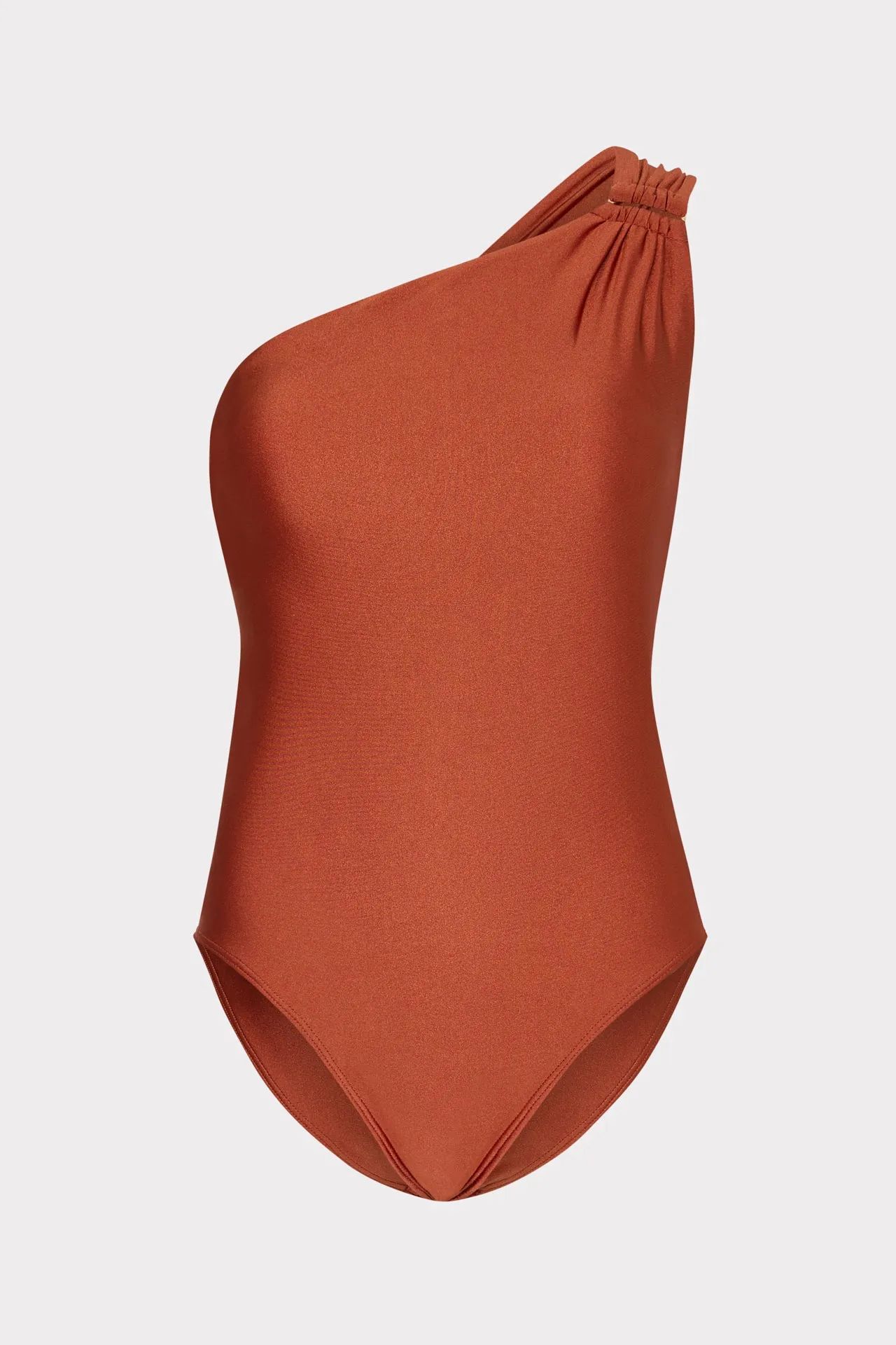 Sam Gloss One Shoulder One Piece Low Profile Lining Comfort waistband