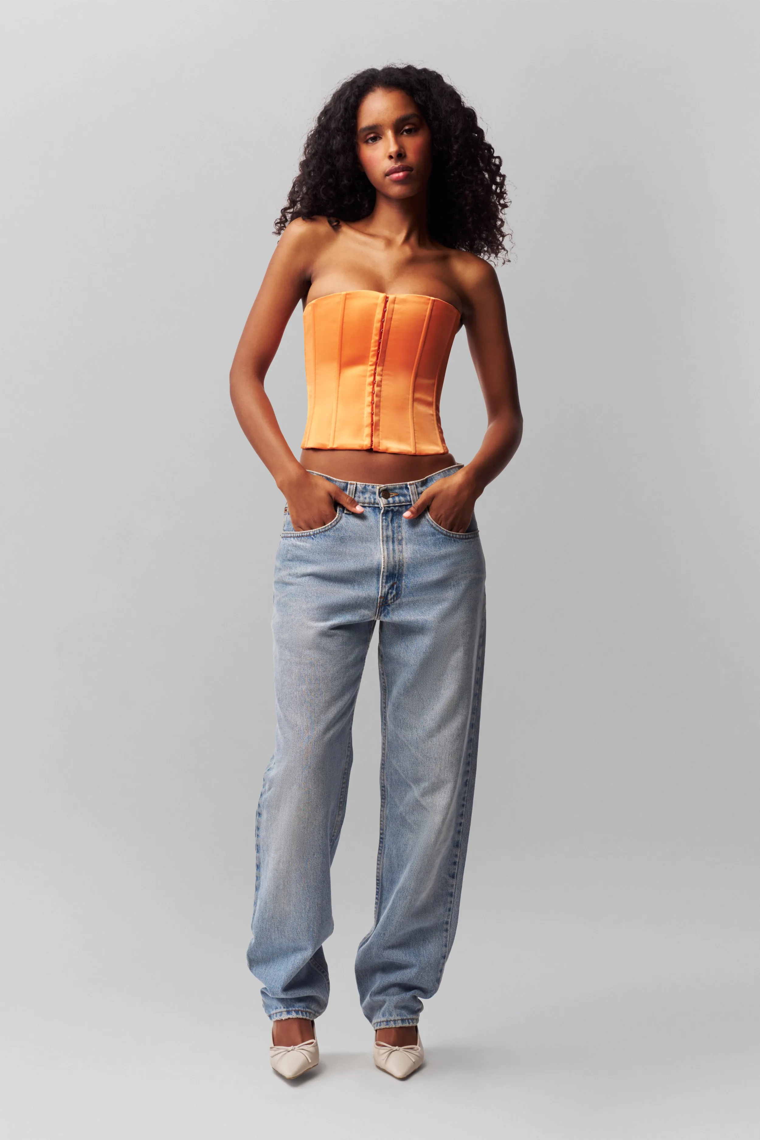 Durable Stitching Quick Release Fabric Satin Corset