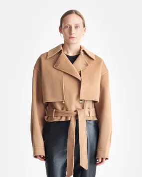 Lined-interior Satoyo - Wool And Silk-Blend Jacket - Camel