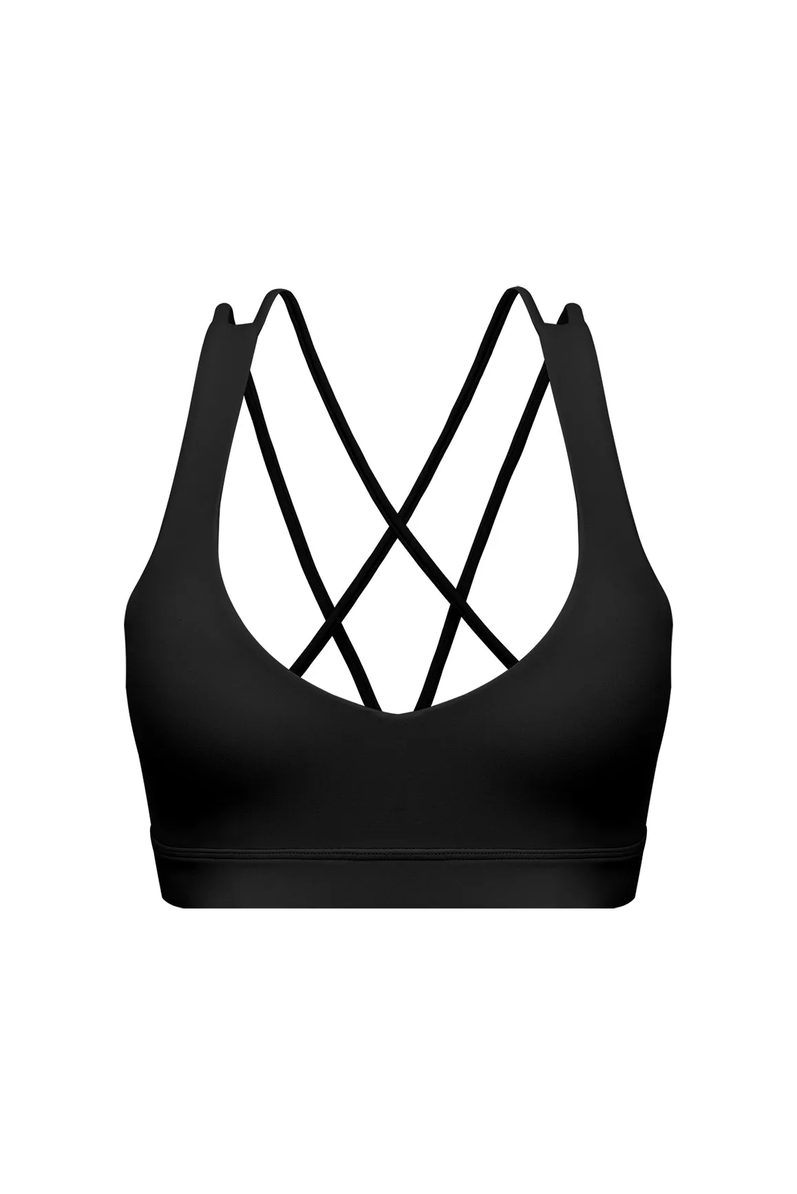 Scoop Neck Crossback Bra Training Sessions Stretchy Material