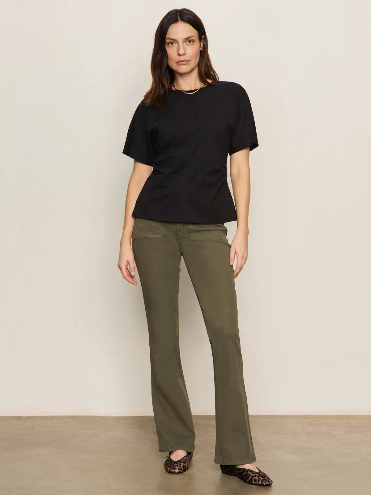 LightweightWeave Soft Feel Sculpted Brook Bootcut Pant Kalamata