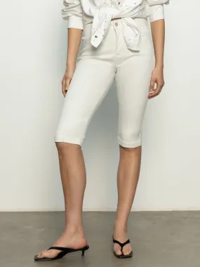 HighWaistSupport Abrasion resistant Sculpted Decks High Rise Capri Pant Bleached White