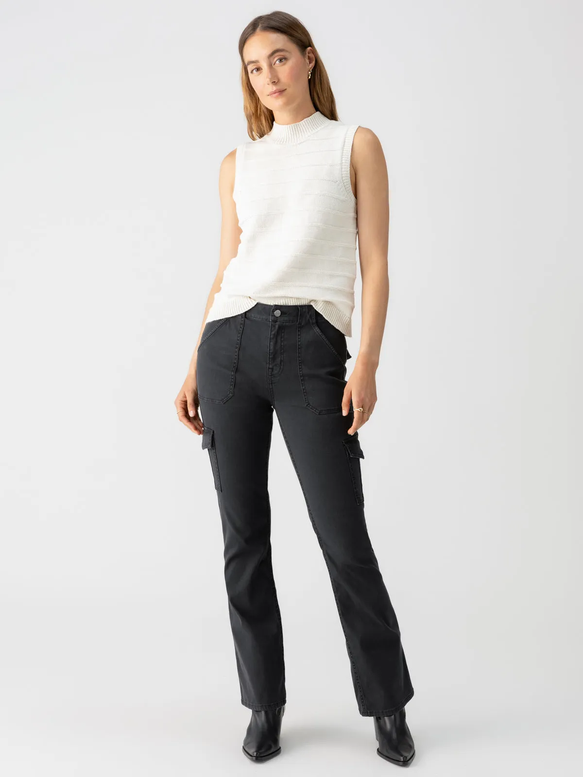 Soft Brushed Lining Sculpted Hayden Bootcut Standard Rise Pant Black