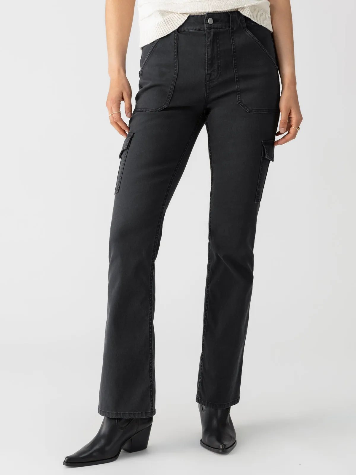 EcoFriendlyDye Sculpted Hayden Bootcut Standard Rise Pant Black