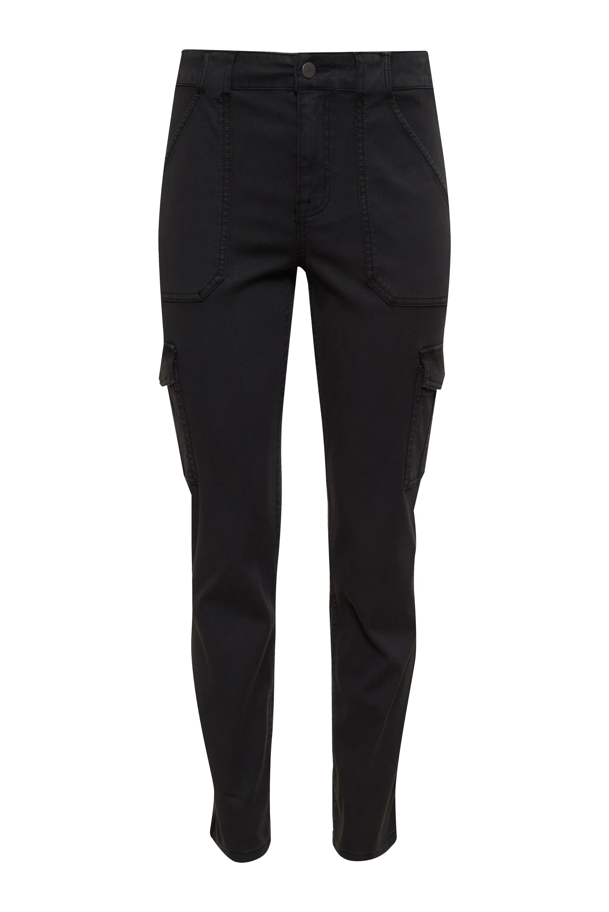Wrinkle Resistant Double Stitched Sculpted Hayden Cargo Standard Rise Pant Black