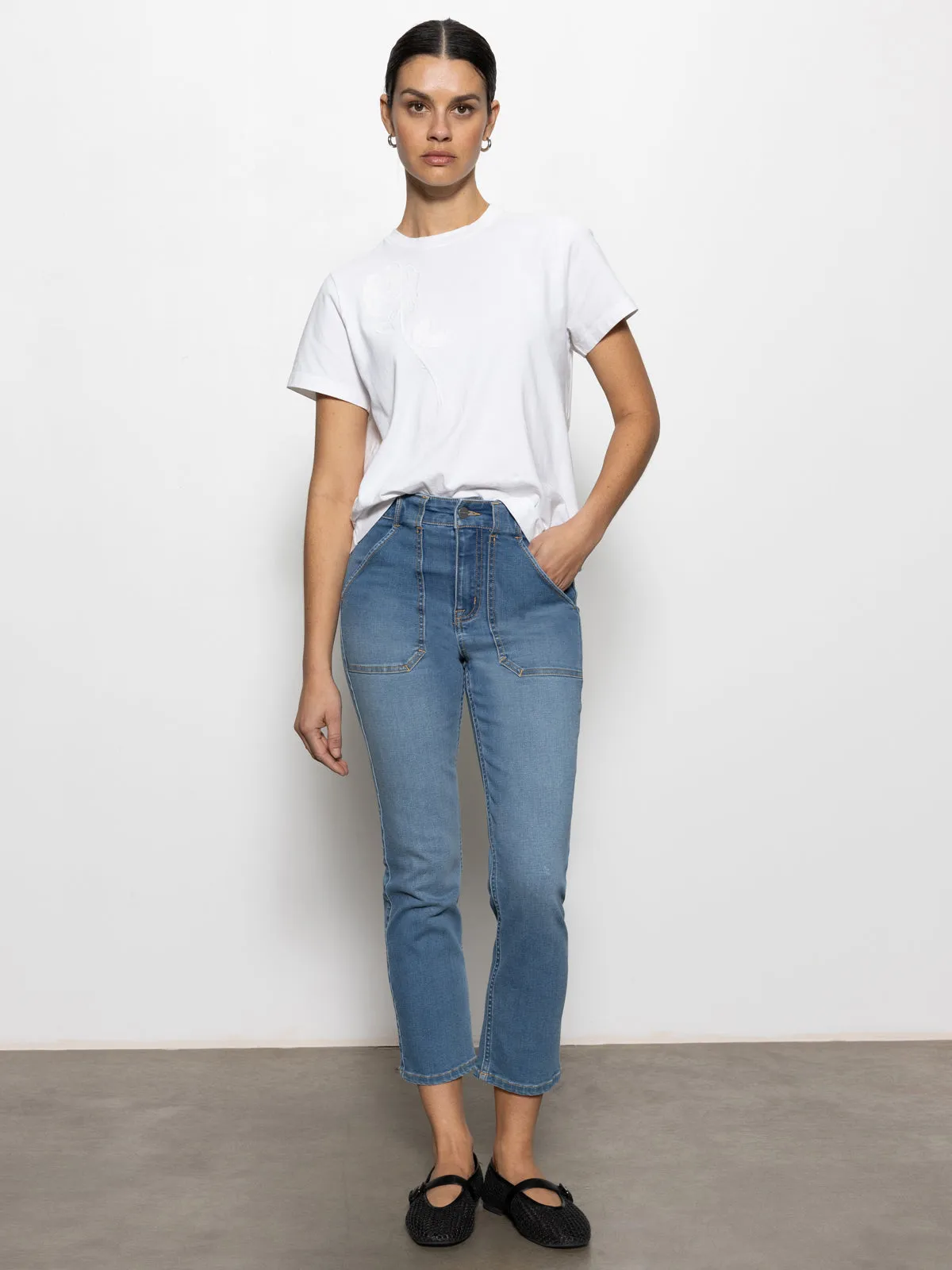 Sculpted Hayden Standard Rise Straight Crop Pants Best In Show Flattering Shape