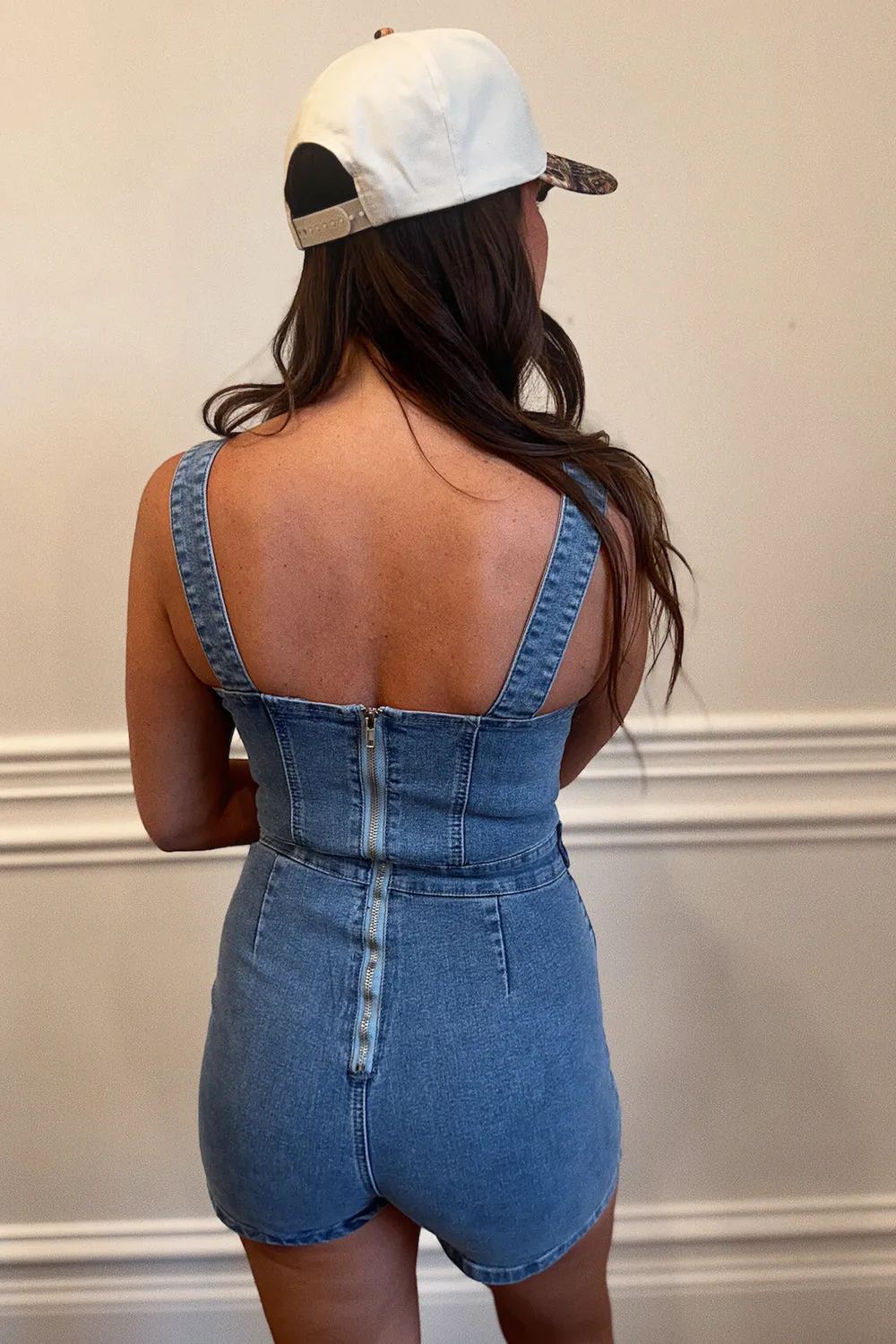 Modular Pocket Layout Center Stage Rhinestone Romper