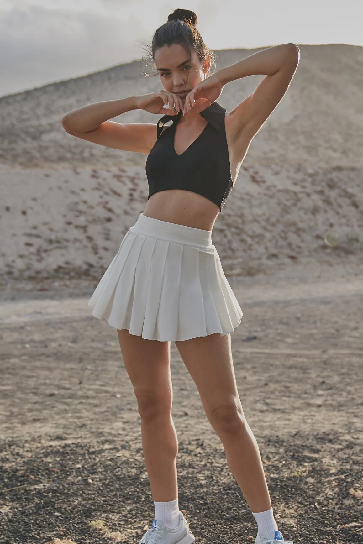 A-line Pleated Skirt Calm Mood