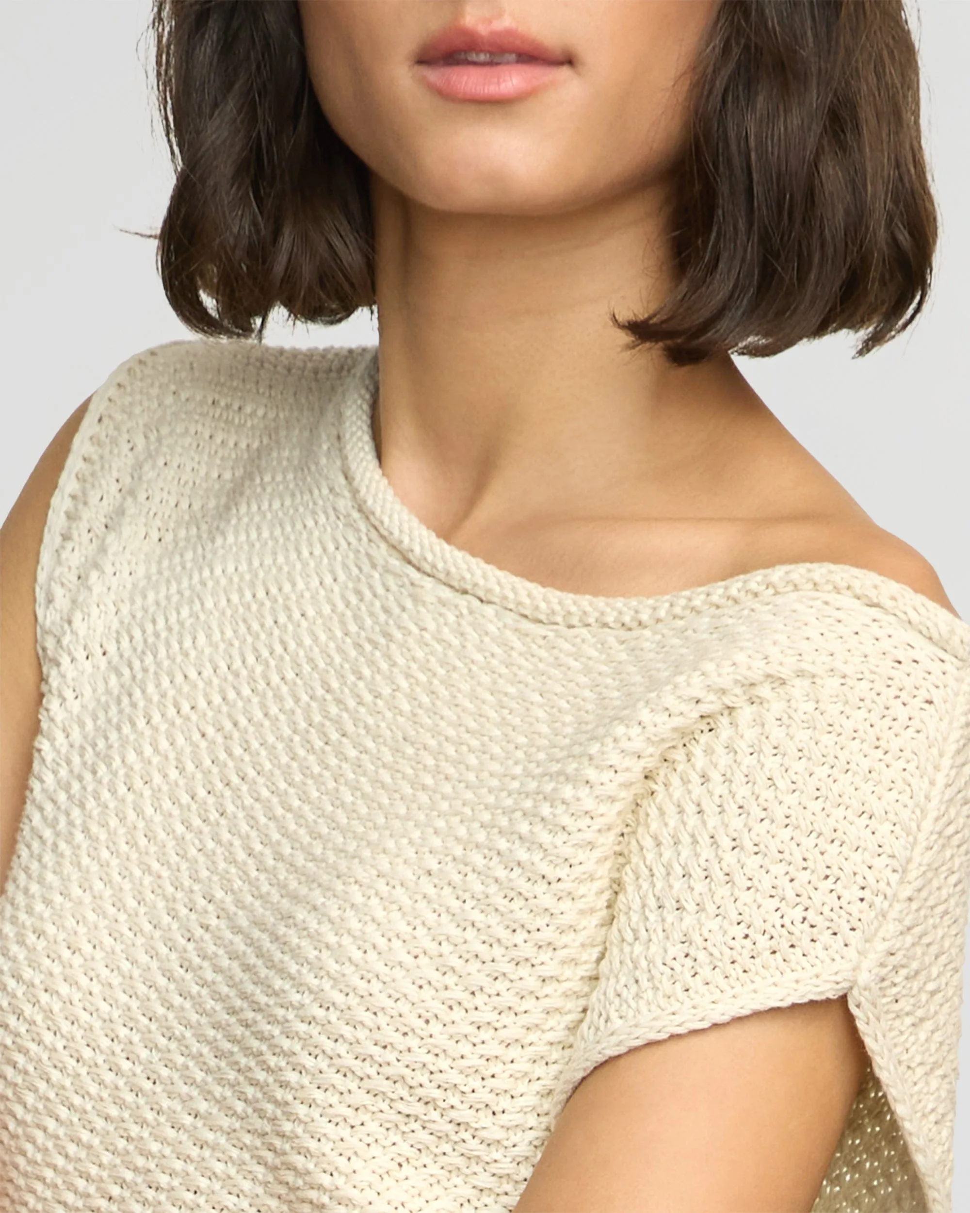 Chisa Textured Off-Shoulder Knit Top Comfort Layer Seasonal Must-Have
