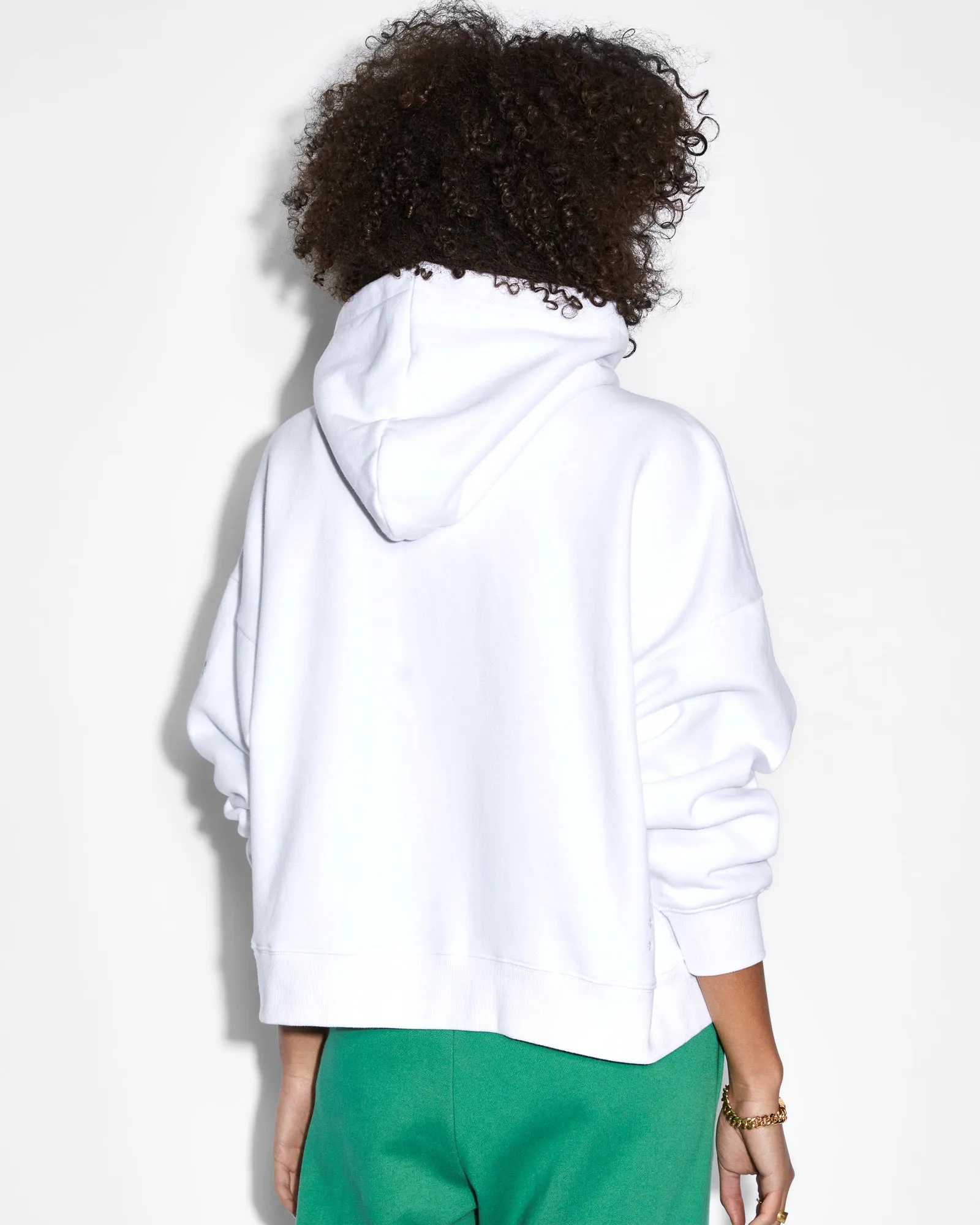 Snuggly Knitwear UNITY SLOUCH HOODIE WHITE